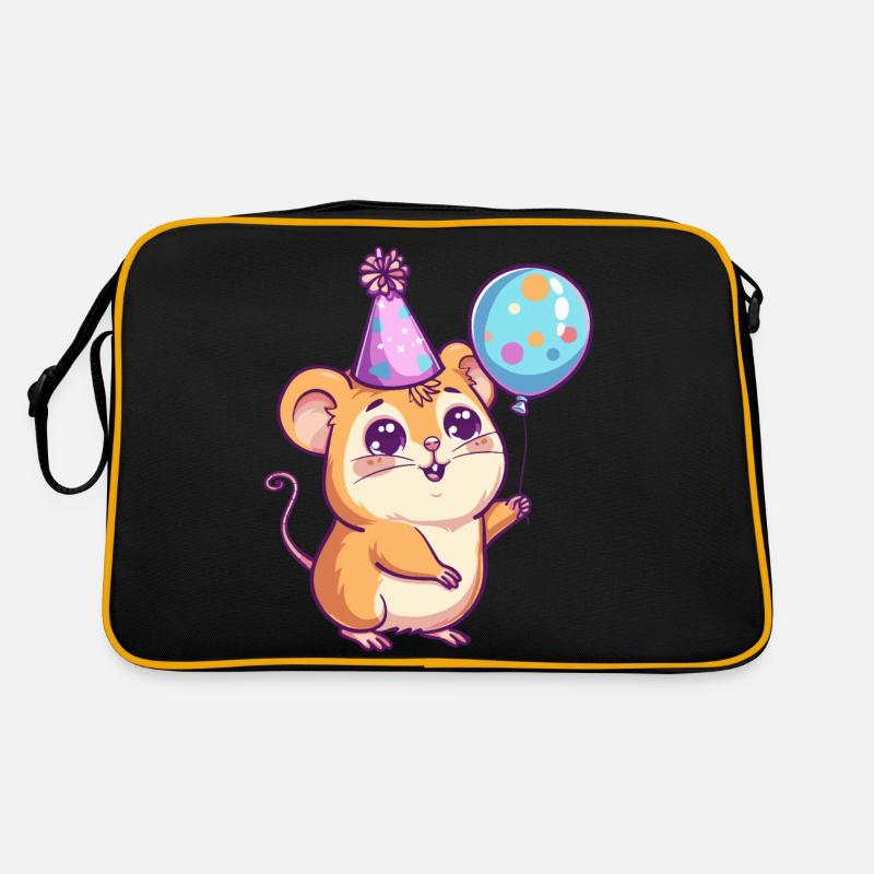 Hamster Geburtstag Comic Niedlich Retro Tasche