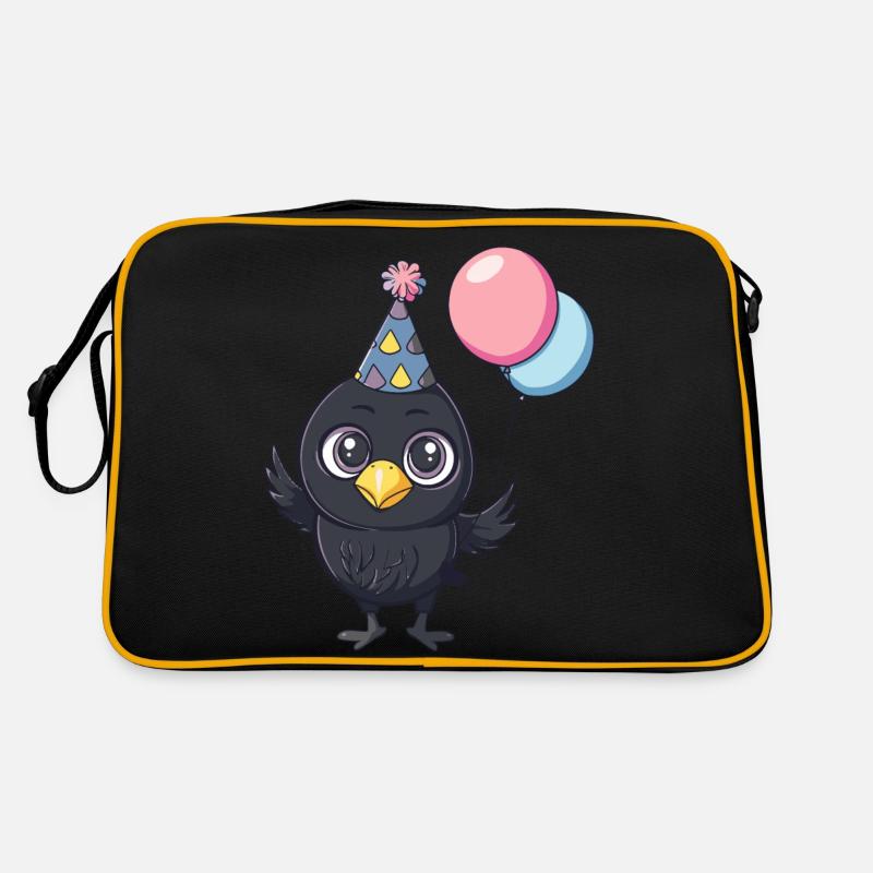 Corbeau Corbeau Anniversaire Bande dessinée Mignon Sac Retro