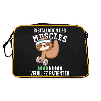 Muscle Installation Please Wait - Retro Bag - black/gold - Back