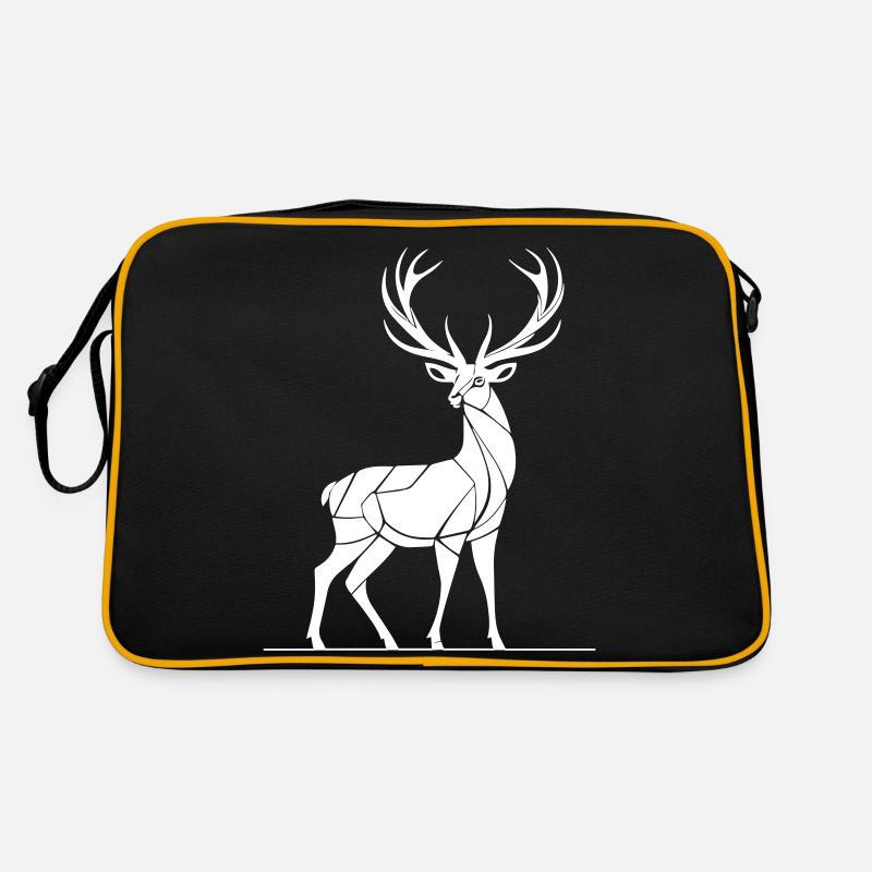 Cerf élaphe abstrait avec des bois Sac Retro
