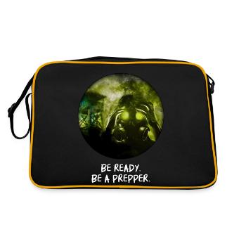 Be ready. Be a Prepper. - Retro Bag - black/gold - Back
