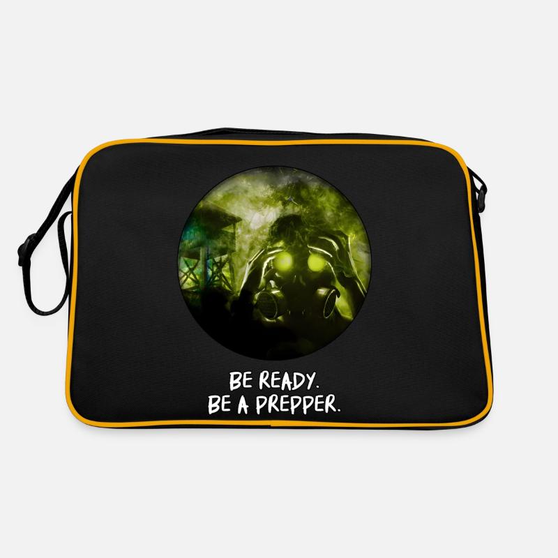 Be ready. Be a Prepper. - Retro Bag - black/gold