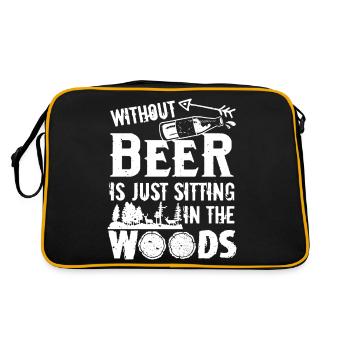 Camping Without Beer - Retro Bag - black/gold - Back