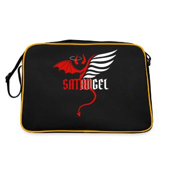 Angel devil devil good evil good evil joke - Retro Bag - black/gold - Back