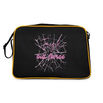 Fragile But Fierce Shirt – Soft Girl Edgy Quote Te - Retro Bag - black/gold - Back