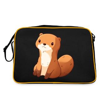 Cute Mongoose - Retro Bag - black/gold - Back
