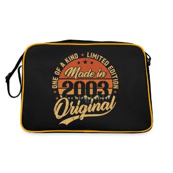 2003 Vintage Né Rétro Vintage Cadeau Anniversaire - Sac Retro - noir/or - Dos