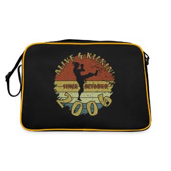 18. Geburtstag Alive and kickin since 10/2006 - Retro Bag - black/gold - Back