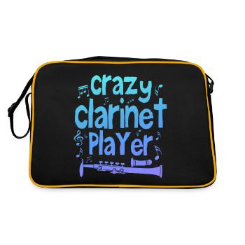 Crazy clarinet player - Sac Retro - noir/or - Dos