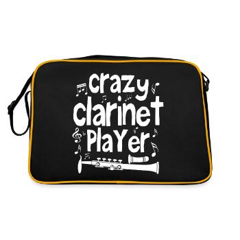Crazy clarinet player - Sac Retro - noir/or - Dos