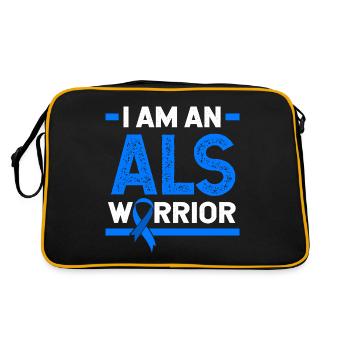 ALS nerve disease - Retro Bag - black/gold - Back