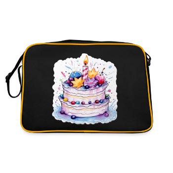 Torte - Retro Tasche - Schwarz/Gold - Hinten