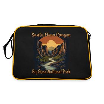 Santa Elena Canyon, Big Bend National Park - Retro Bag - black/gold - Back