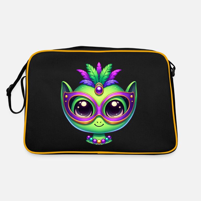 Mardi Gras Alien Head Comic Mask Retro Bag