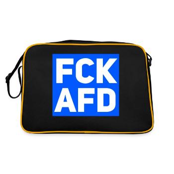 FCK AFD - Retro Tasche - Schwarz/Gold - Hinten