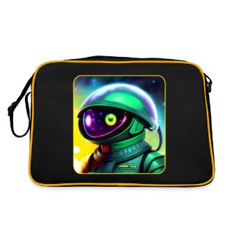 Astronaute de l’espace Alien - Sac Retro - noir/or - Dos
