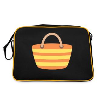 sac de plage - Sac Retro - noir/or - Dos