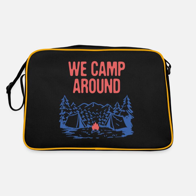 We Camp Around Summer Camping Tropical Camper Retro Tasche
