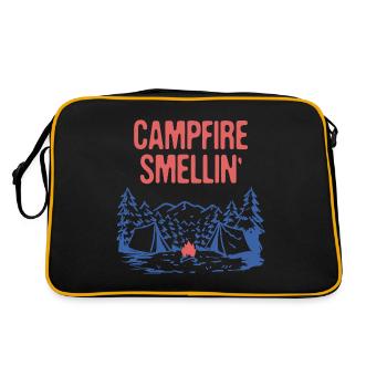 Campfire Smellin' Camping Summer Camper Tropical - Retro Tasche - Schwarz/Gold - Hinten