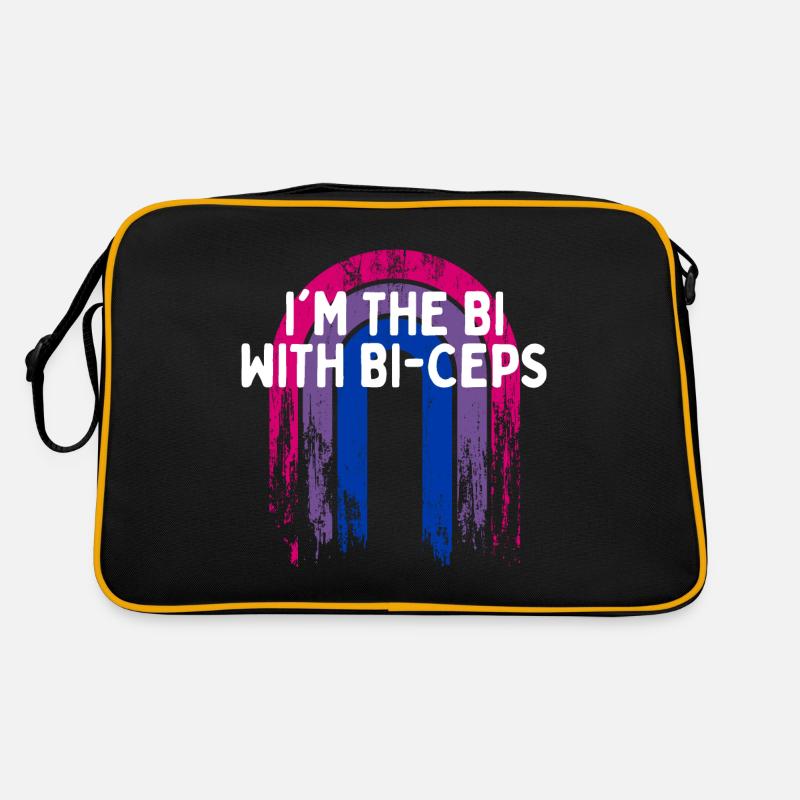 I'm the Bi with Bi-Ceps Bisexual LGBTQ Bi Pride Retro Tasche