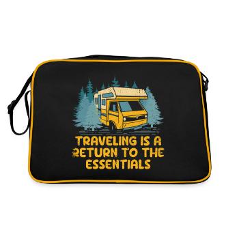 Traveling Is Return to the Essentials Trip Road - Retro Bag - black/gold - Back