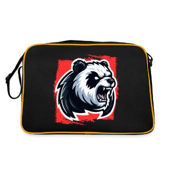 Panda fou - Sac Retro - noir/or - Dos