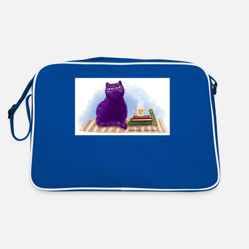 Cat, books and tea Retro Bag