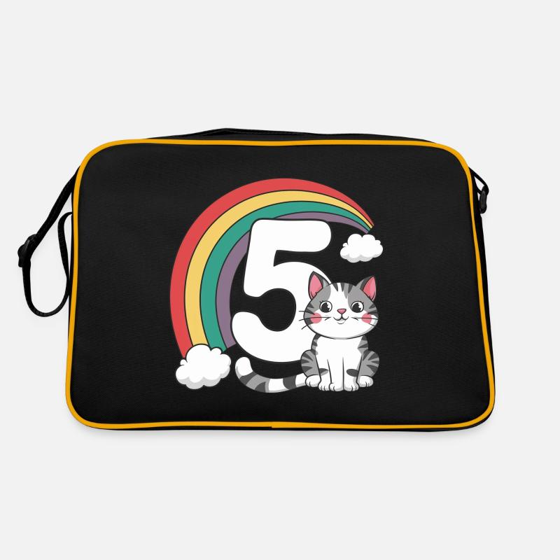 Chat mignon - 5e anniversaire - 5 ans Sac Retro