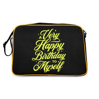 A Very Happy Birthday to Myself - Retro Bag - black/gold - Back