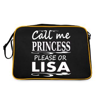 My name is Lisa, I'm Lisa, maiden name, gift - Retro Bag - black/gold - Back