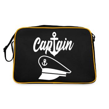 Ship Captain Cruise Ship Anchor Gift Idea - Retro Bag - black/gold - Back