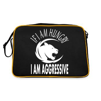 Panther Is Wild Animal Saying Gift - Retro Bag - black/gold - Back