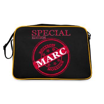 I'm Marc, my name is Marc Special Gift Idea - Retro Bag - black/gold - Back