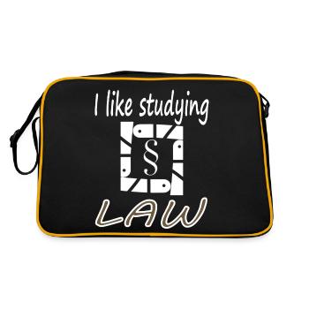Faculté de droit Étudiant en droit Cadeau de la faculté de droit - Sac Retro - noir/or - Dos