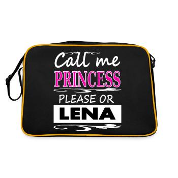 Je m’appelle Lena, je suis Lena, Princess Lena Gift - Sac Retro - noir/or - Dos