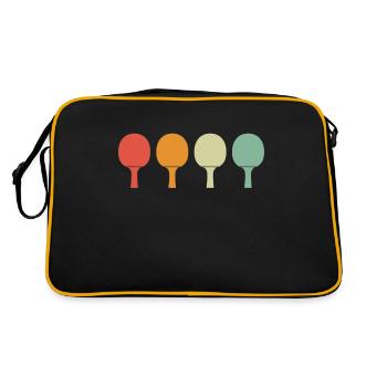Tennis de table Ping-pong Joueur de tennis de table - Sac Retro - noir/or - Dos
