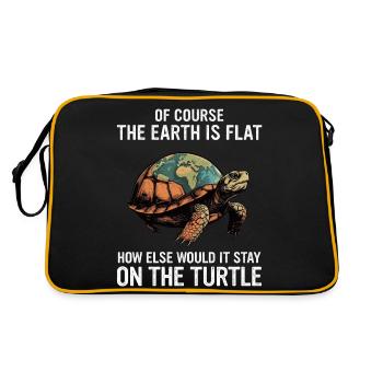 Turtle Sea Turtle Turtle Animal - Retro Bag - black/gold - Back