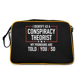 théorie du complot théoricien du complot - Sac Retro - noir/or - Dos
