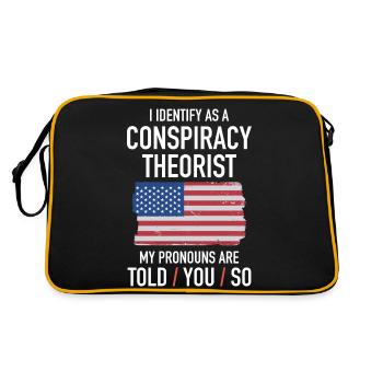 théorie du complot théoricien du complot - Sac Retro - noir/or - Dos