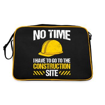 Excavator Excavator Driver Construction Site Work - Retro Bag - black/gold - Back