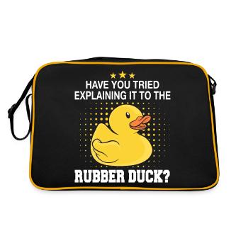 Rubber Ducks Bathroom Yellow Duck - Retro Bag - black/gold - Back