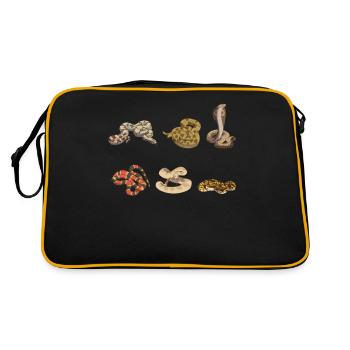 Serpent, Serpent, Animal - Sac Retro - noir/or - Dos