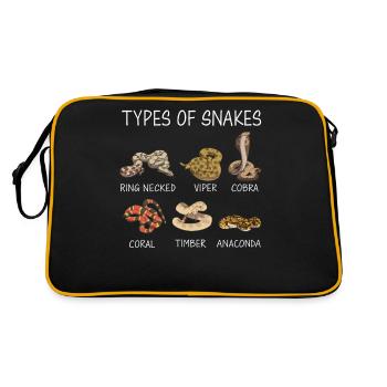 Serpent, Serpent, Animal - Sac Retro - noir/or - Dos