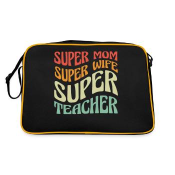 Teacher School Teacher Teacher Teacher - Retro Bag - black/gold - Back
