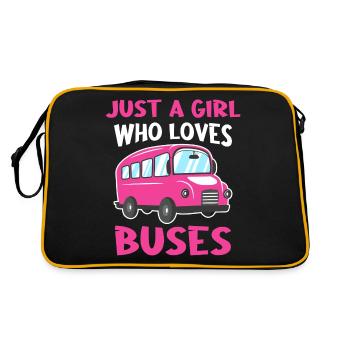 Bus Bus Driver School Bus - Retro Bag - black/gold - Back