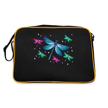 Libellule Libellules Insectes Nature - Sac Retro - noir/or - Dos