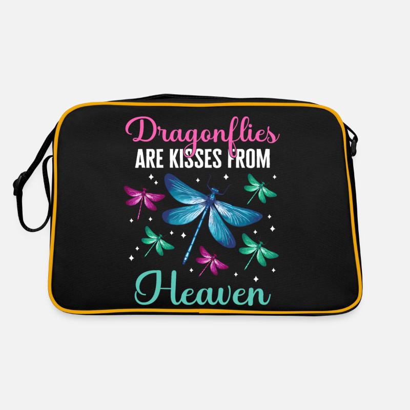 Libelle Libellen Insekten Natur Retro Tasche