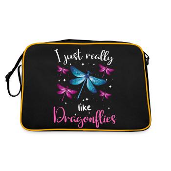 Libellule Libellules Insectes Nature - Sac Retro - noir/or - Dos