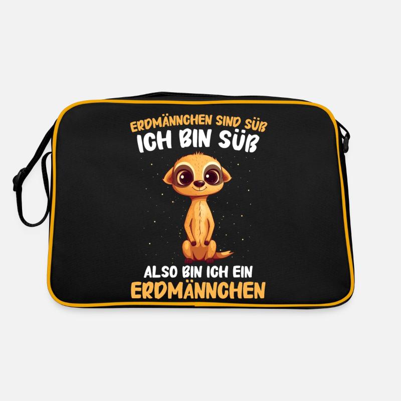 Erdmännchen Scharrtier Tier Retro Tasche