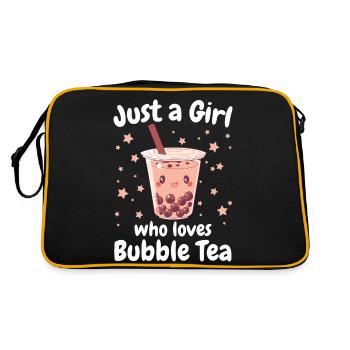 Bubble Tea Boba Tea Bubble Boba Tea - Sac Retro - noir/or - Dos
